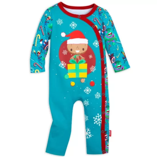 Clothing** Marvel Christmas Stretchie Sleeper For Baby