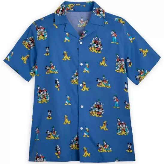 Clothing** Mickey Mouse And Friends Woven Shirt For Adults