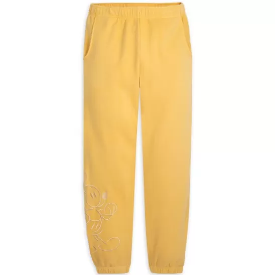 Clothing** Mickey Mouse Genuine Mousewear Sweatpants For Adults – Gold