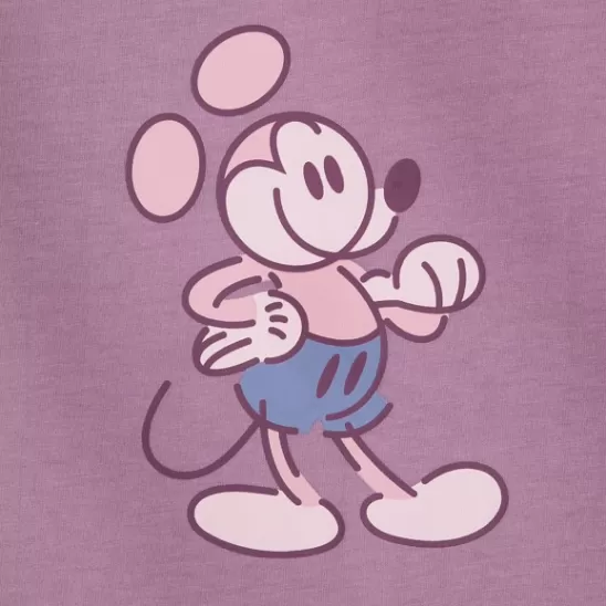 Clothing** Mickey Mouse Genuine Mousewear T-Shirt For Adults – Plum