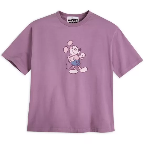 Clothing** Mickey Mouse Genuine Mousewear T-Shirt For Women – Plum