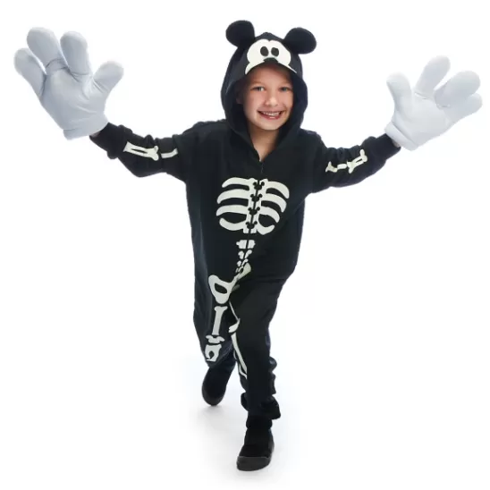 Clothing** Mickey Mouse Glow-In-The-Dark Skeleton Costume For Kids