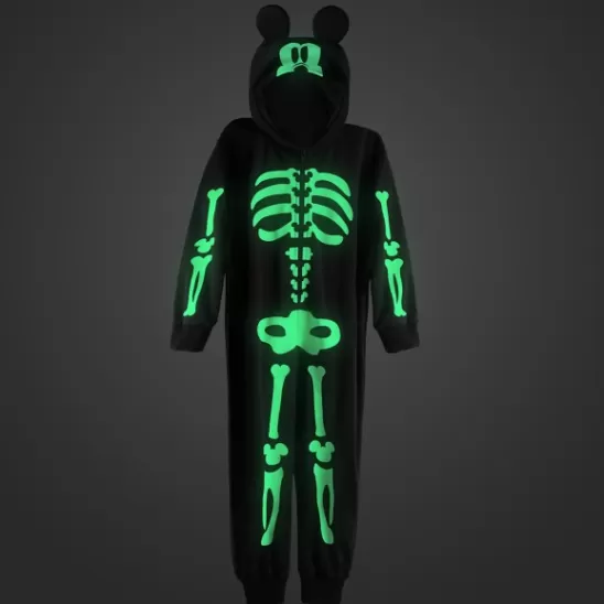 Clothing** Mickey Mouse Glow-In-The-Dark Skeleton Costume For Kids