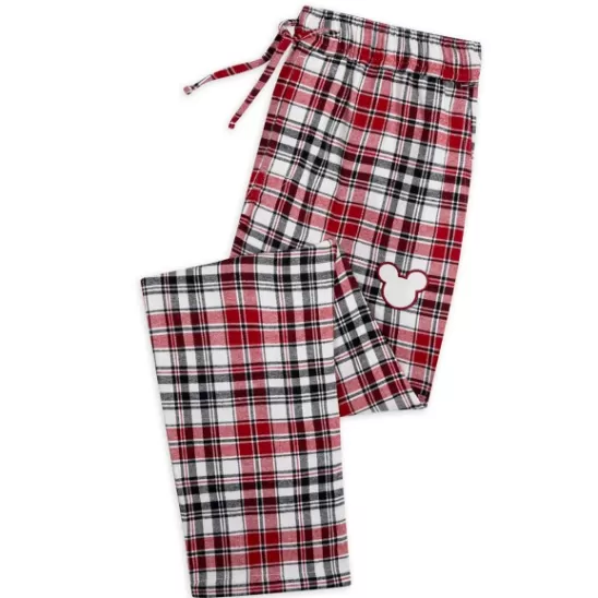 Clothing** Mickey Mouse Holiday Plaid Sleep Pants For Adults