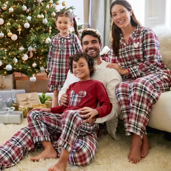 Clothing** Mickey Mouse Holiday Plaid Sleep Pants For Adults