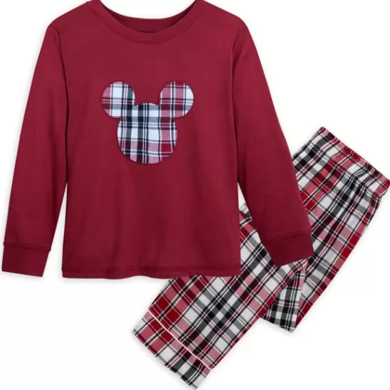 Clothing** Mickey Mouse Holiday Plaid Sleep Set For Kids