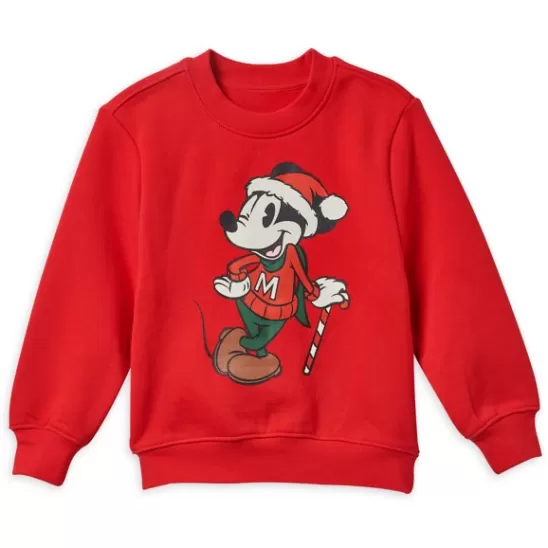 Clothing** Mickey Mouse Holiday Pullover Sweatshirt For Kids