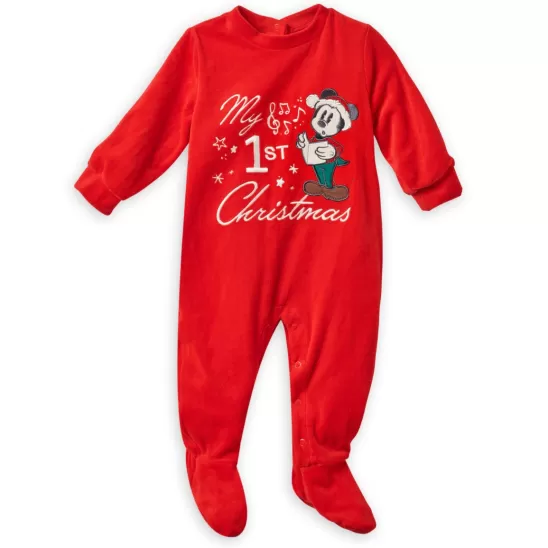 Clothing** Mickey Mouse "My 1St Christmas" Sleeper For Baby